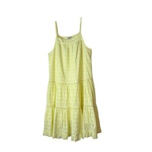 Scotch And‎ Soda Butter Yellow Eyelet SunDress Sz 12 READ